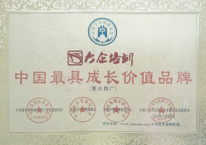 中國最具成長價值品牌